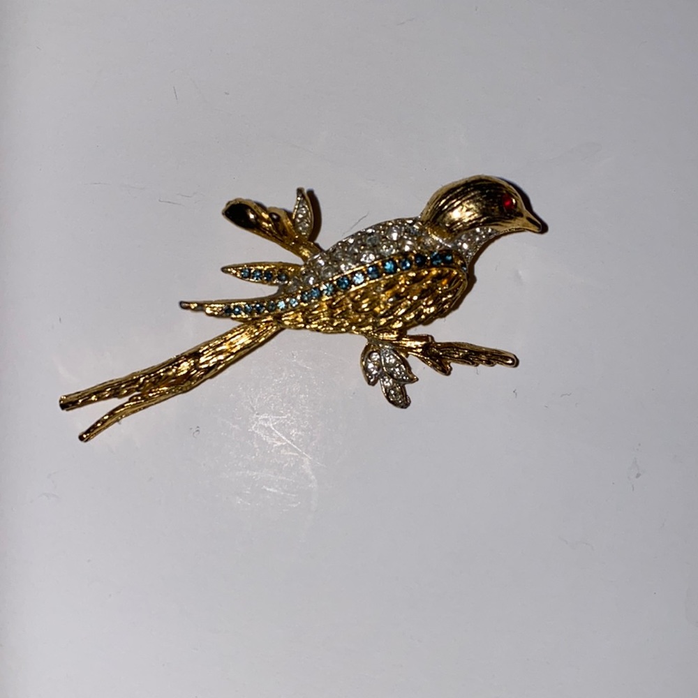 Antique Vintage Song Bird Broche Pin